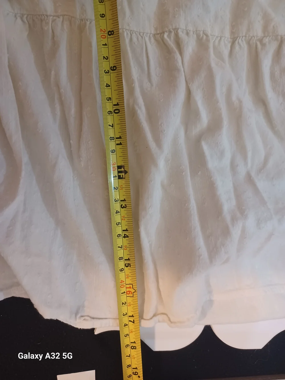 Old Navy Cream Textured Peplum Tie-Neck Tunic